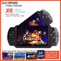 Máy Chơi Game Cầm Tay PSP X6 4.3 "8GB 1000 Trò Chơi GBA NES SFC TV