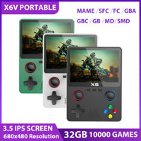 Máy Chơi GAME Cầm Tay X6 Màn Hình 3.5 Inch IPS 32GB 10000 Trò Chơi Cho 8 / 16 / 32 Bit GBA FC SFC