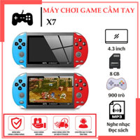 Máy chơi game cầm tay X7 900 Trò - Thiết kế nhỏ gọn, tích hợp 3 chức năng chơi game, nghe nhạc, đọc sách, thẻ nhớ 8GB