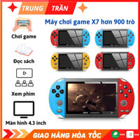 Máy chơi game cầm tay X7, Màn hình 4.3 inch 8gb 900 trò, Hỗ trợ chơi game, nghe nhạc, đọc sách, xem phim, BH 12 tháng