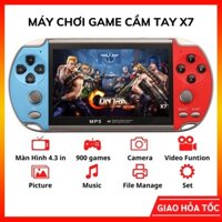 Máy chơi game cầm tay X7 màn hình 4.3 inch bộ nhớ 8gb- 900 game, xem phim, nghe nhạc, tải thêm game, có thẻ nhớ kèm theo