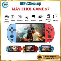 Máy chơi game cầm tay X7 nâng cấp có màn hình 4,3 inch (tích hợp sẵn 6.000 game) và hỗ trợ chơi game, xem phim, nghe nhạ