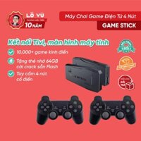 Máy Chơi Game Điện Tử 4 Nút Game Stick HDMI 3000+/10000+ Trò Chơi, Kết nối HDMI, 4K kết nối với ti vi, 32GB/64GB