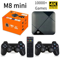 Máy chơi game M8 mini TV Box S905 Bộ điều khiển không dây 4K WIFI chơi game Android 10 7000 gậy chơi game ptvv