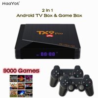 Máy Chơi Game Retro 2023 + ĐầU TV Thông Minh Android 2 Trong 1 9000 + VớI LóT Game 3D 64G IPTV Media Box 4K Youtube