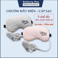 Máy chườm mắt ấm điện tử USB 5 nấc nhiệt độ massage thư giãn giảm quầng thâm mắt hiệu quả