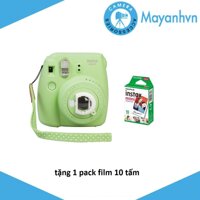 Máy chụp ảnh lấy ngay Fujifilm Instax mini 9 - Tặng kèm 1 hộp giấy in FujiFilm 10 tấm - Hãng phân phối chính thức