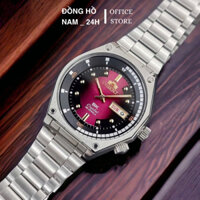 (Máy cơ) Đồng hồ nam Máy tự động ORT SK chạy automatic dây dây thép đặc máy Nhật mặt size 41mm