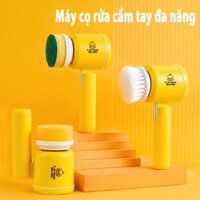 Máy cọ rửa cầm tay đa năng sạc USB Bàn chải vệ sinh nhà bếp Chổi cọ nhà vệ sinh bằng điệ với 3 đầu thay thế