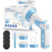 Máy Cọ Rửa Điện Cầm Tay Đa Năng Mifan K3 25W - Kèm 4 Đầu Chổi, Pin Sạc 2000mAh, Chống Nước IPX7, Tốc Độ 500rpm, BH 12 Th