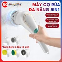 Máy Cọ Rửa Nhà Bếp Cầm Tay Đa Năng Cao Cấp Kèm 5 Đầu Thay Thế, Chống Nước IPX7 - Bàn Chải Vệ Sinh Nhà Bếp Thông Minh