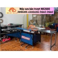 Máy cưa bàn trượt mini 2 lưỡi MX2680 để tại xưởng