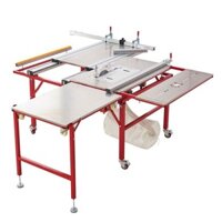 Máy cưa bàn trượt mini 2 lưỡi WJ 290, gấp gọn linh hoạt thuận tiện mang đi công trình, rất tiện lợi