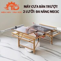 Máy cưa bàn trượt mini đa năng 2 lưỡi cắt MD3C