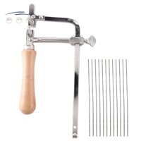 Máy cưa có thể điều chỉnh chuyên nghiệp Tay cầm bằng gỗ Khung cưa trang sức Dụng cụ cầm tay Khung cưa của thợ kim hoàn