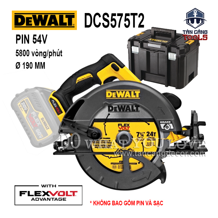 Máy cưa đĩa pin Dewalt DCS575T2