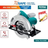 Máy cưa gỗ cầm tay TOTAL TS1141856 công suất 1400W, điện thế 220V, kích thước lưỡi 185x20mm, tốc độ 4800rpm