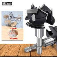 Máy cưa lỗ bản lề chế biến gỗ 4 răng 3 lưỡi Mũi khoan lỗ cacbua 13mm/35mm,Tay cầm lục giác