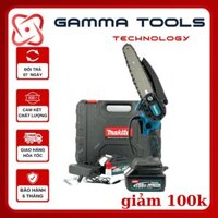 Máy cưa xích cầm tay, máy cưa mini dùng pin Makita 199v không chổi than, pin khủng 10cell cưa gỗ cầm tay máy siêu khỏe