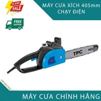 Máy cưa xích chạy điện Công suất 1900W lưỡi lam dài 405mm giúp cắt sâu tối đa Chính hãng TPC 5018