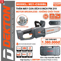 Máy cưa xích chạy pin dekton M21 CS08BL ,mẫu mới tools máy giá rẻ