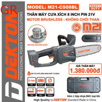 Máy cưa xích chạy pin dekton M21 CS08BL ,mẫu mới MÁY MÓC THIẾT BỊ