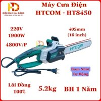 Máy cưa xích điện cầm tay HTCOM HT8450 - Công Suất Lên Tới 1900W, Lưỡi Cưa 405mm, Động Cơ Lõi Đồng
