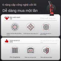Máy cưa xích điện có thể sạc lại cho sử dụng tại nhà, cắt gỗ, tỉa cây, máy cưa gỗ