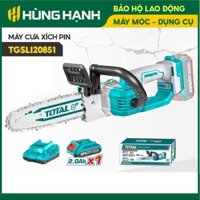 Máy cưa xích dùng pin 20V TOTAL 8 inch, Motor không chổi than, thanh cưa dài 20cm, chính hãng - Trang bị toàn diện