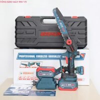 Máy Cưa Xích Dùng Pin BOSHUN BS-CS08, Có Tra Nhớt, Có Màn LED Báo Pin - Không Chổi Than Tổng kho máy VN