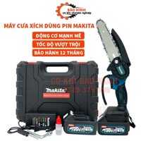 Máy cưa xích dùng pin cưa gỗ cầm tay mini MAKITA 199V pin 10cell cưa pin cầm tay siêu khoẻ siêu bền bảo hành 12 tháng
