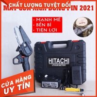 Máy cưa xích dùng pin HITACHI 199V - Máy cưa cắt cây siêu khỏe - Máy cưa xích mini - Máy cưa pin chuẩn 10 cell