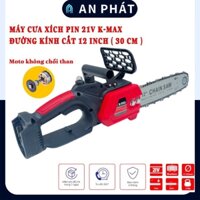 Máy Cưa Xích Dùng Pin K-MAX công suất 2000w chân pin phổ thông M21 đường kính cắt 12 inch