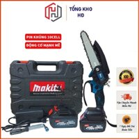 Máy Cưa Xích Dùng Pin|Máy Cưa Gỗ Cầm Tay Mini Pin 10cell Động Cơ Lõi Đồng, Lam Dài 6inch Cắt Gỗ Tỉa Cành Cực Bén