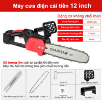 Máy cưa xích pin 12inch kmax, động cơ lõi đồng 100%, Lam dài 12 inch