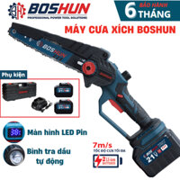 Máy Cưa Xích Pin BOSHUN 8 INCH BS-CS08BL - Không Chổi Than - Chân Pin Phổ Thông Makita - Bảo Hành Chính Hãng 12 Tháng