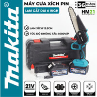 Máy cưa xích pin cầm tay cưa gỗ mini dùng pin MAKITA 199V lõi đồng mạnh mẽ bền bỉ bảo hành 12tháng
