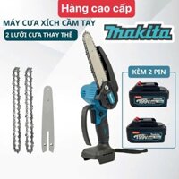 Máy Cưa Xích PIN Cầm Tay Cưa Gỗ, 2 PIN MAKITA 199V Lõi Đồng Mạnh Mẽ Bền Bỉ, Máy Cưa Mini Tiện Dụng Cho Gia Đình