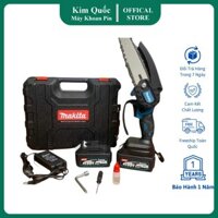 Máy cưa xích pin cầm tay Makita máy cưa gỗ mini dùng pin, cưa xích pin mạnh mẽ bền bỉ