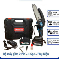 Máy cưa xích pin cầm tay Makita máy cưa gỗ mini dùng pin, cưa xích pin mạnh mẽ bền bỉ