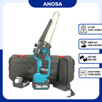 Máy Cưa Xích Pin K-MAX Chân pin phổ thông M21 Lam xích 8inch Không Chổi Than Bơm Dầu Tự động