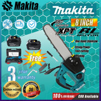 Máy cưa xích pin Makita 8 inch lam dài 20cm, Công suất 2200W, hệ thống bơm nhớt tự động, động cơ không chổi than