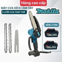 máy cưa xích pin makita giá cực rẻ cắt cây tỉa cành tiện lợi tặng 2 pin 199v