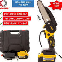 Máy Cưa Xích Pin | Máy Cưa Xích Cầm Tay Mini | Cắt Cây | Cắt Cành | Tỉa Cây Cảnh