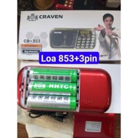 Máy Đài Nghe Pháp Craven 853+3pin+2 khe Cắm Thẻ+Ổ Cắm USB, Đài Radio FM.