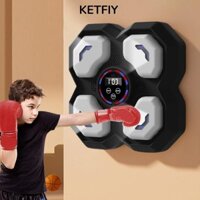 Máy đấm bốc âm nhạc thông minh KETFIY, Miếng đệm đục lỗ Bluetooth Tập thể dục Mục tiêu treo tường đấm bốc, Tập thể dục phản ứng Boxing Thể thao Thiết bị đào tạo tường nhanh nhẹn cho trẻ em