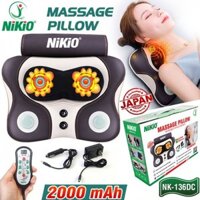 Máy đấm lưng massage xoa bóp lưng cổ vai gáy pin sạc Nikio NK-136DC