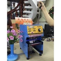 Máy dán cốc trà sữa ETD7- máy dán miệng ly-máy dập miệng cốc