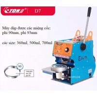 MÁY DÁN, ÉP DẬP NẮP MIỆNG LY CỐC NHỰA ETON D7 ( BẢO HÀNH 12 THÁNG )