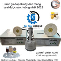 Máy dán màng seal DF500A , ép màng nhôm lên miệng hộp nhựa PET, PP,  HDPE hay hộp thủy tinh